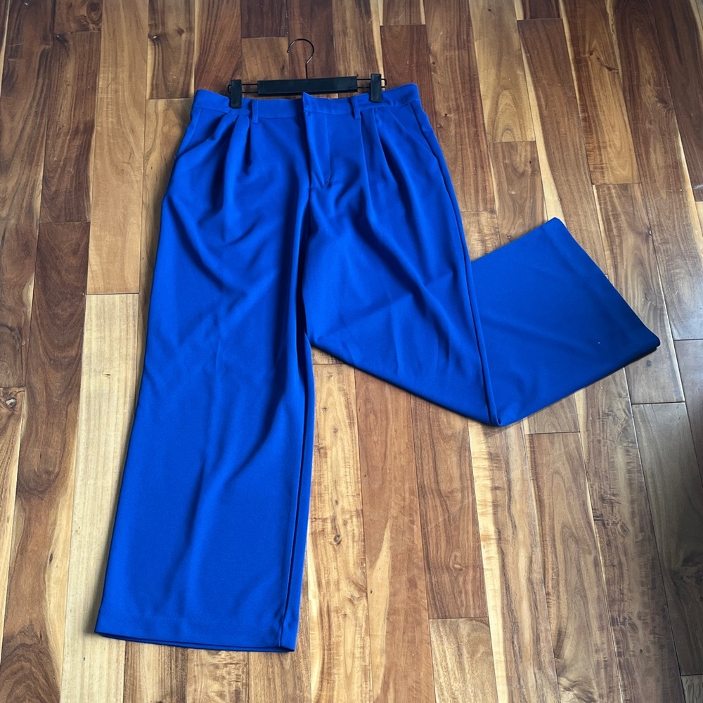 Rewash women's Vibrant Blue Puddle Trouser Pants. Size 13